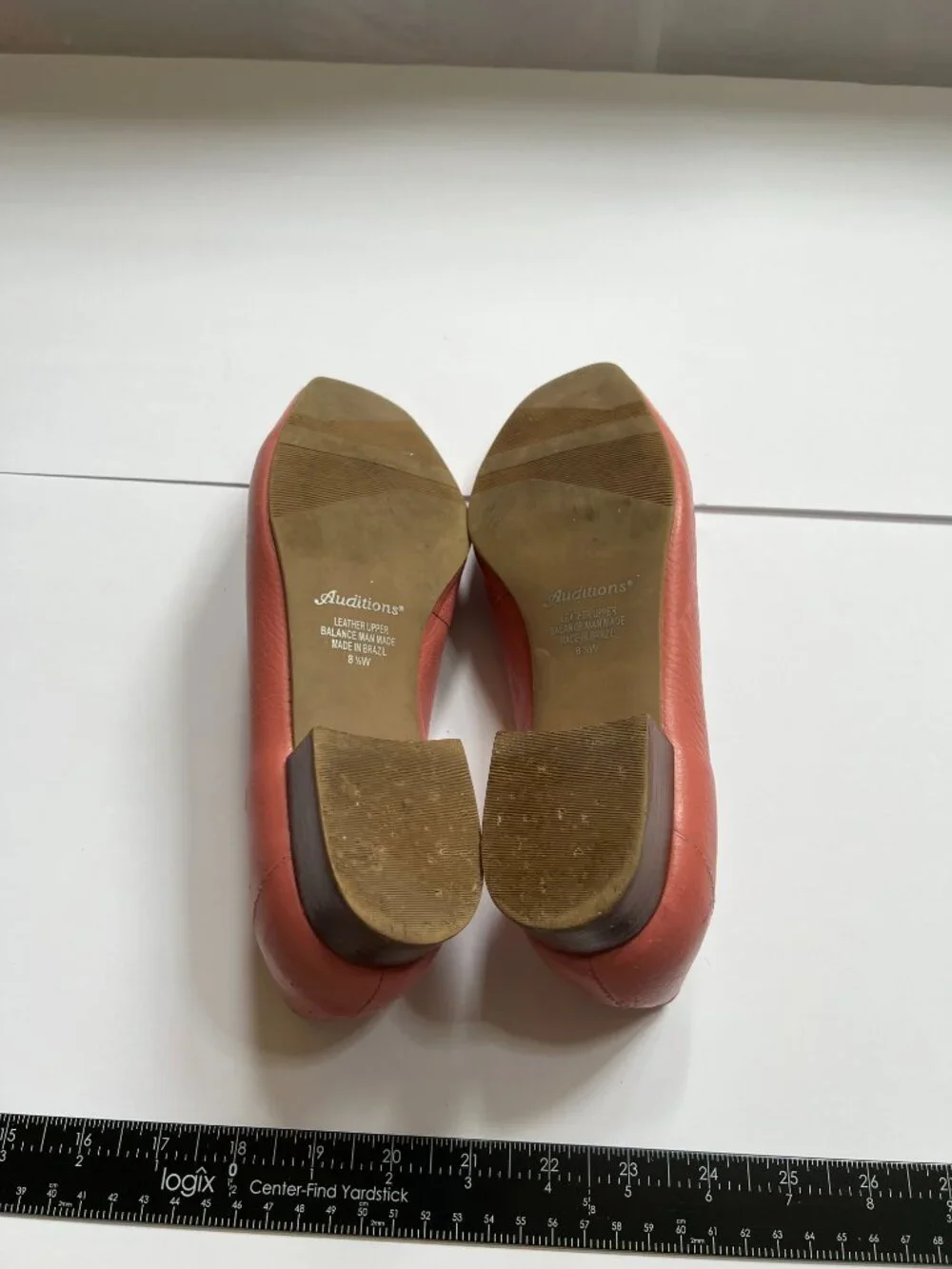 Auditions Pink Pebbled Leather Loafers  W 8 1/2